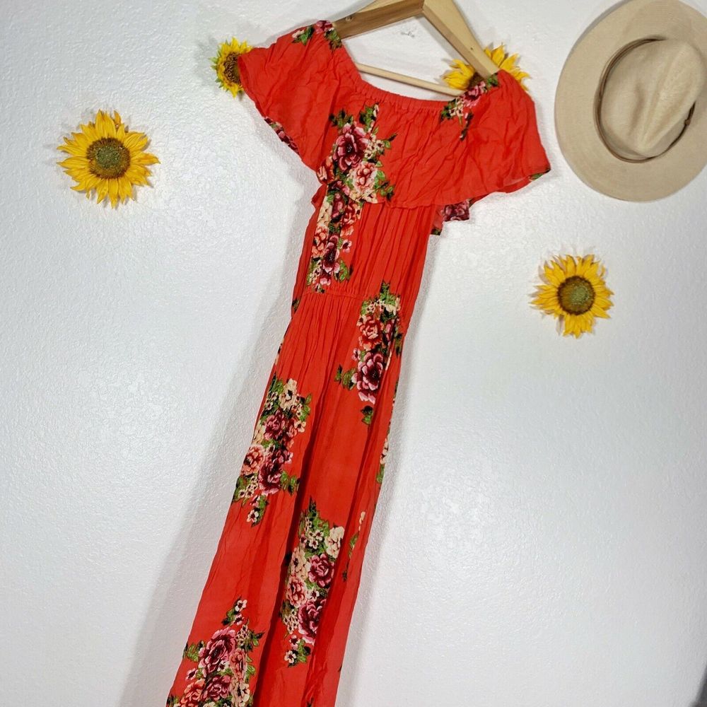 Exist Floral Ruffle Maxi Dress Size Small Women’s